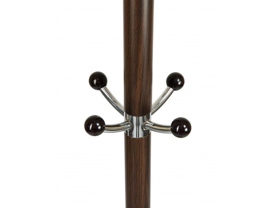 Вешалка напольная DOBRIN CLYDE, чёрный мрамор, коричневый под дерево