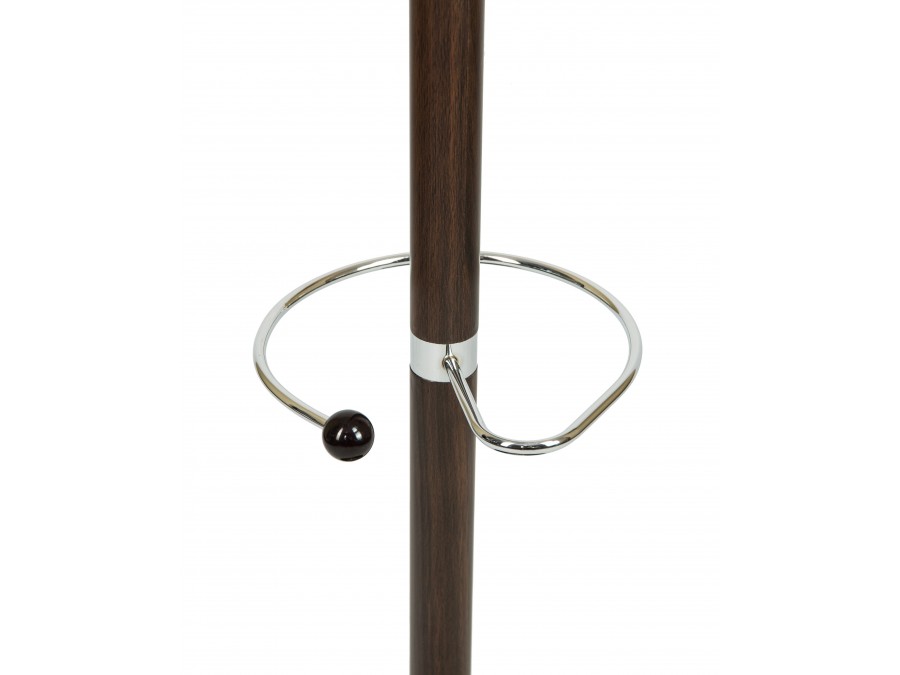 Вешалка напольная DOBRIN CLYDE, чёрный мрамор, коричневый под дерево