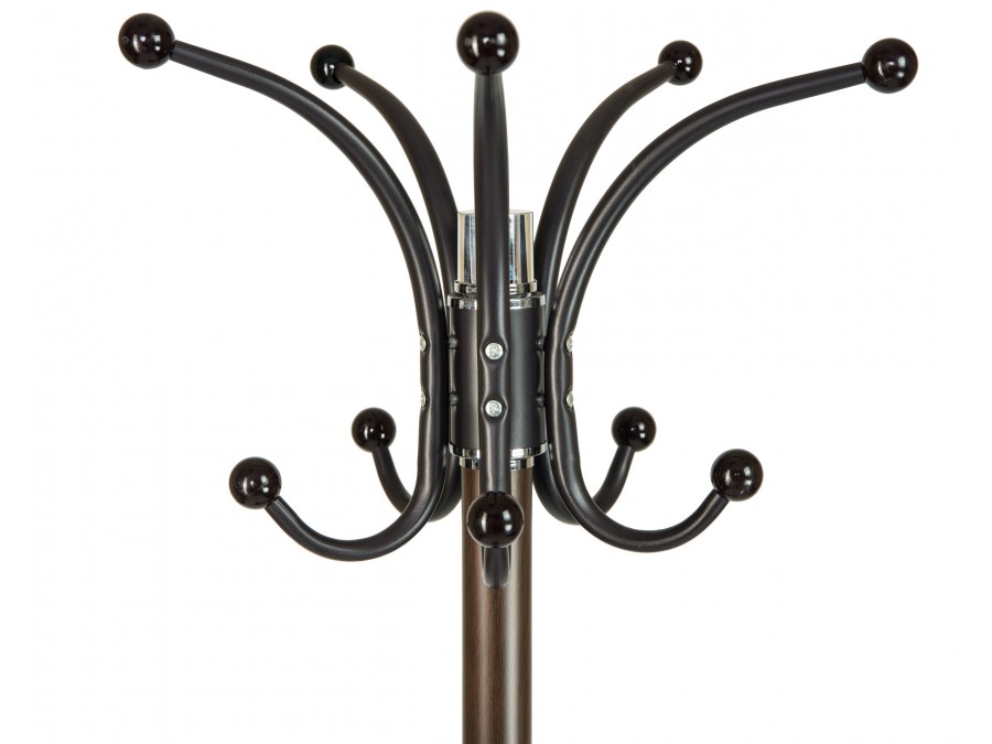 Вешалка напольная DOBRIN CLYDE, чёрный мрамор, коричневый под дерево