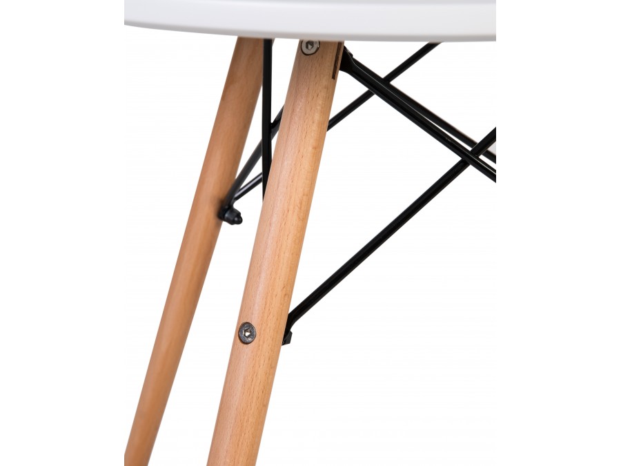 Стол журнальный DOBRIN SHELLEY, ножки светлый бук, цвет белый