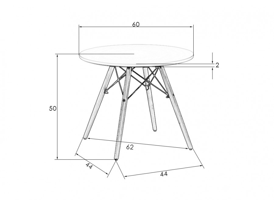 Стол журнальный DOBRIN SHELLEY, ножки светлый бук, цвет белый
