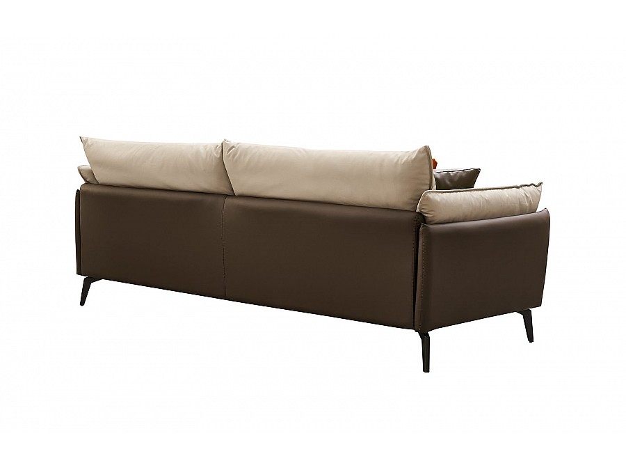 Диван ELEGANTE NAPPA SF015 (3-х местный)  бежевый 6615-коричневый