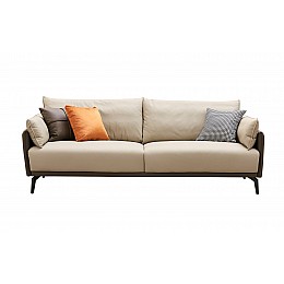 Диван ELEGANTE NAPPA SF015 (3-х местный)  бежевый 6615-коричневый