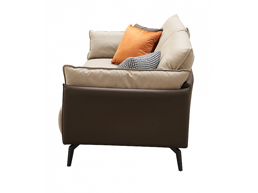 Диван ELEGANTE NAPPA SF015 (3-х местный)  бежевый 6615-коричневый