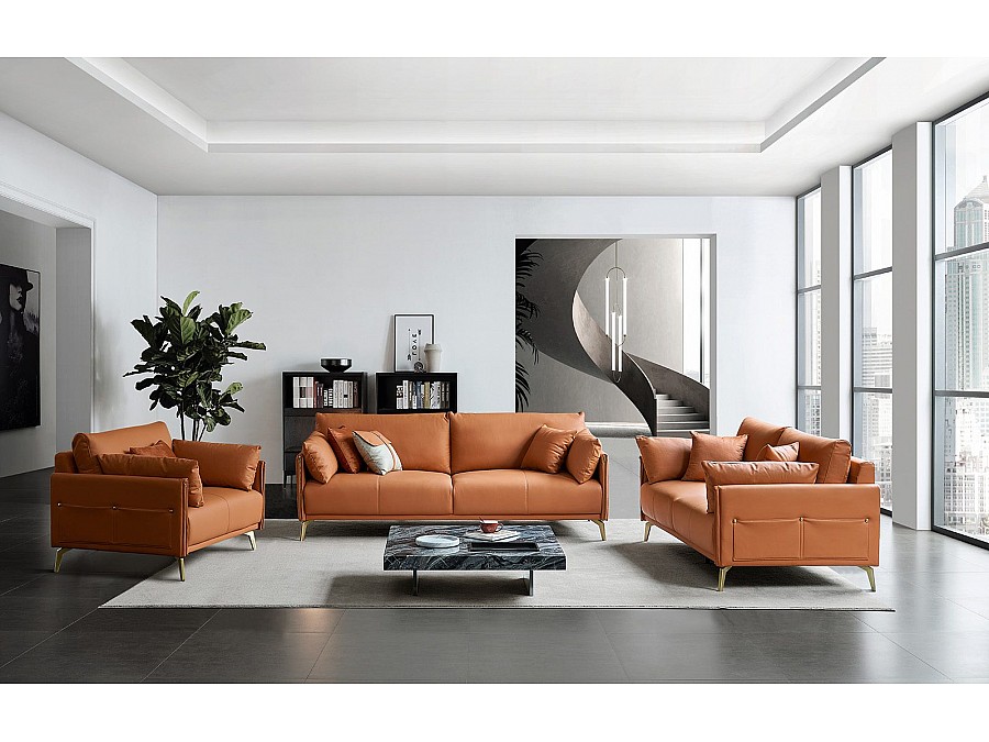 Диван CALIFORNIA NAPPA SF002 (3-х местный) коричневый 6606