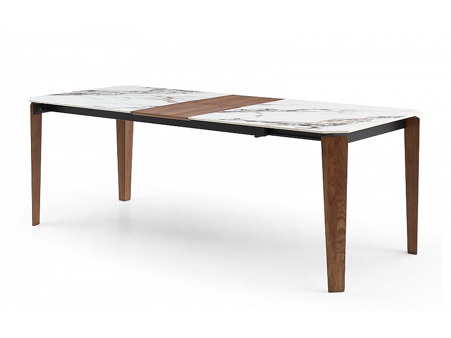 Стол DT8843CW (180) белый мрамор  керамика