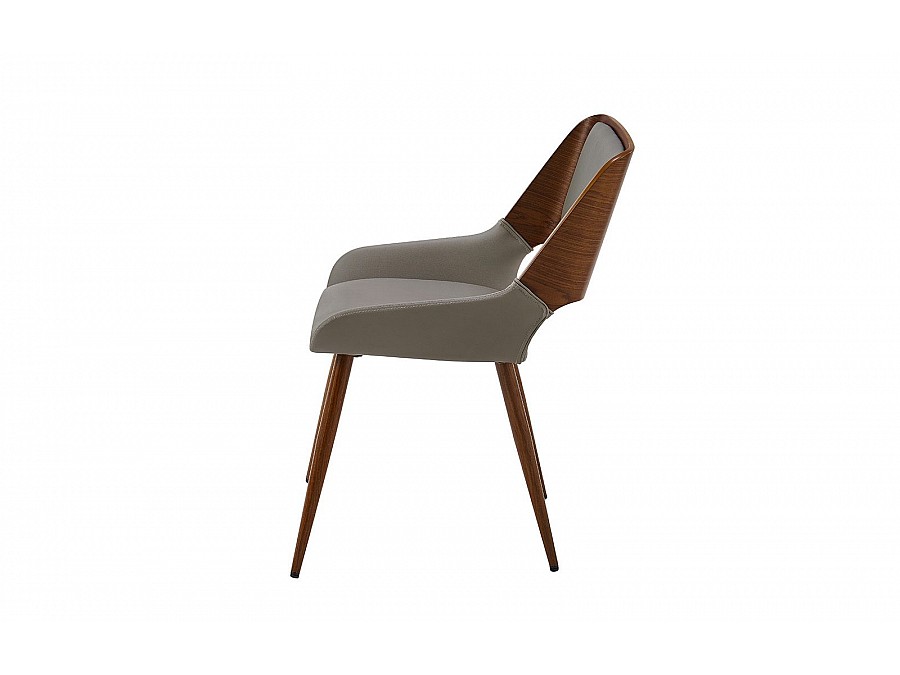 Стул JY1869 серый PU#047/орех/металл