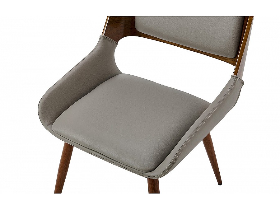 Стул JY1869 серый PU#047/орех/металл