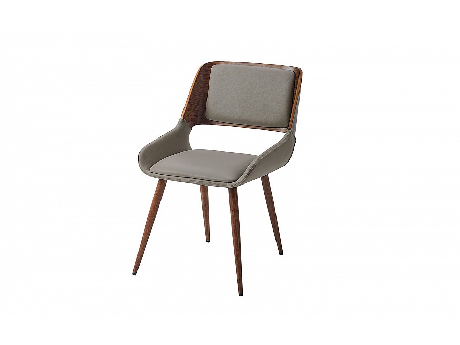 Стул JY1869 серый PU#047/орех/металл