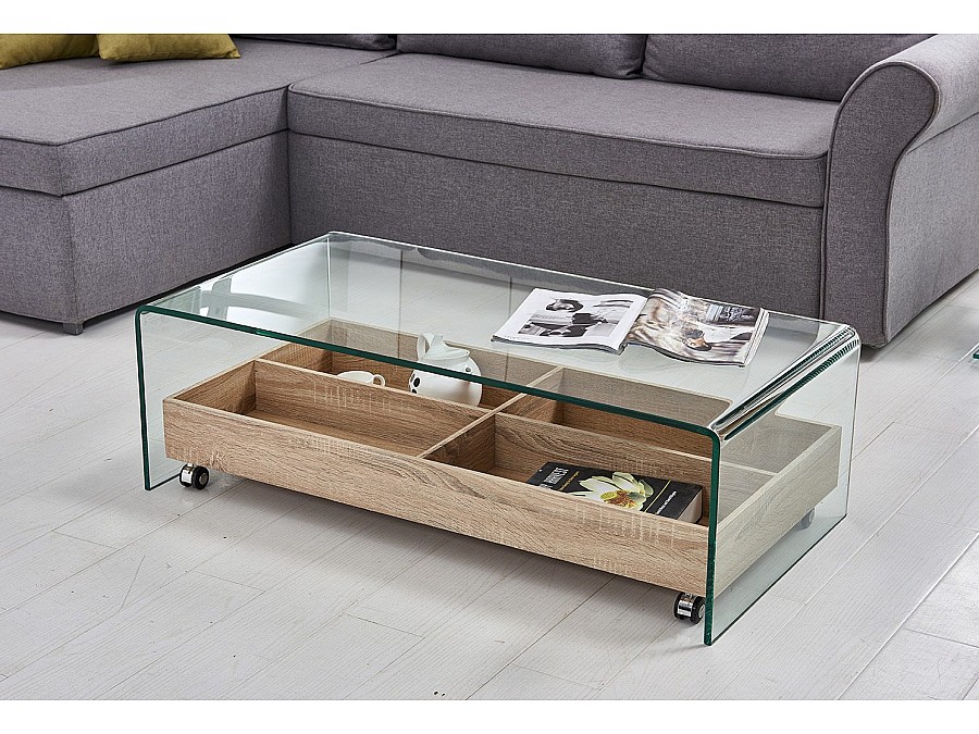 Стол журнальный F-GW606 прозрачный