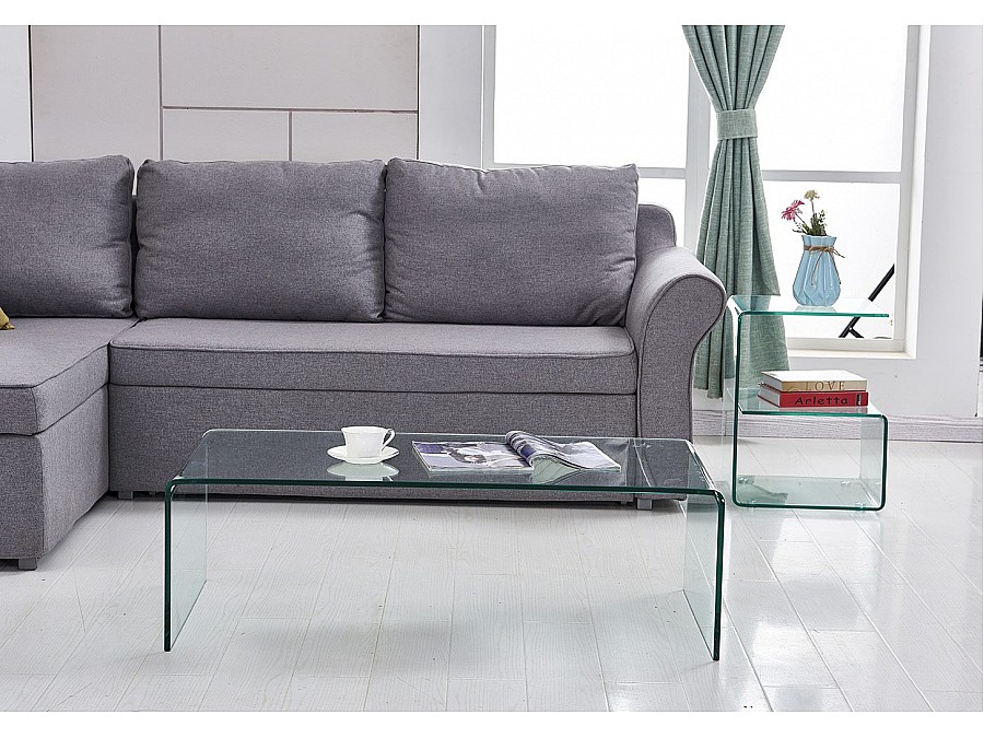 Стол журнальный F-006K прозрачный