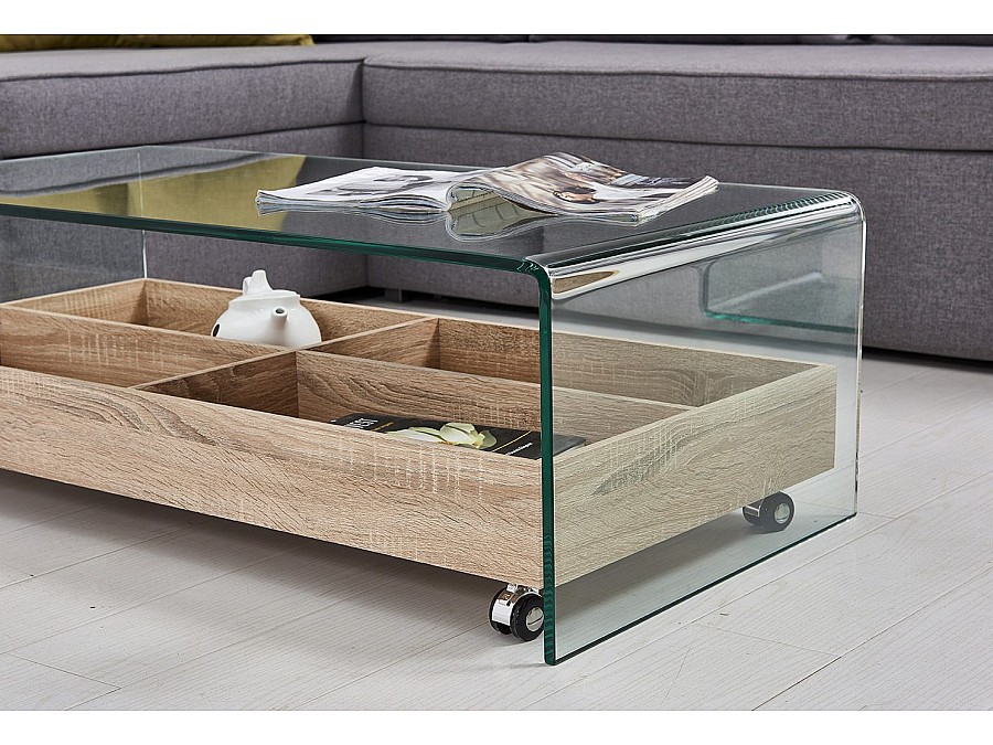 Стол журнальный F-GW606 прозрачный