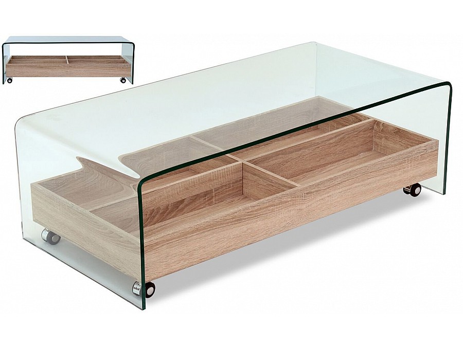 Стол журнальный F-GW606 прозрачный