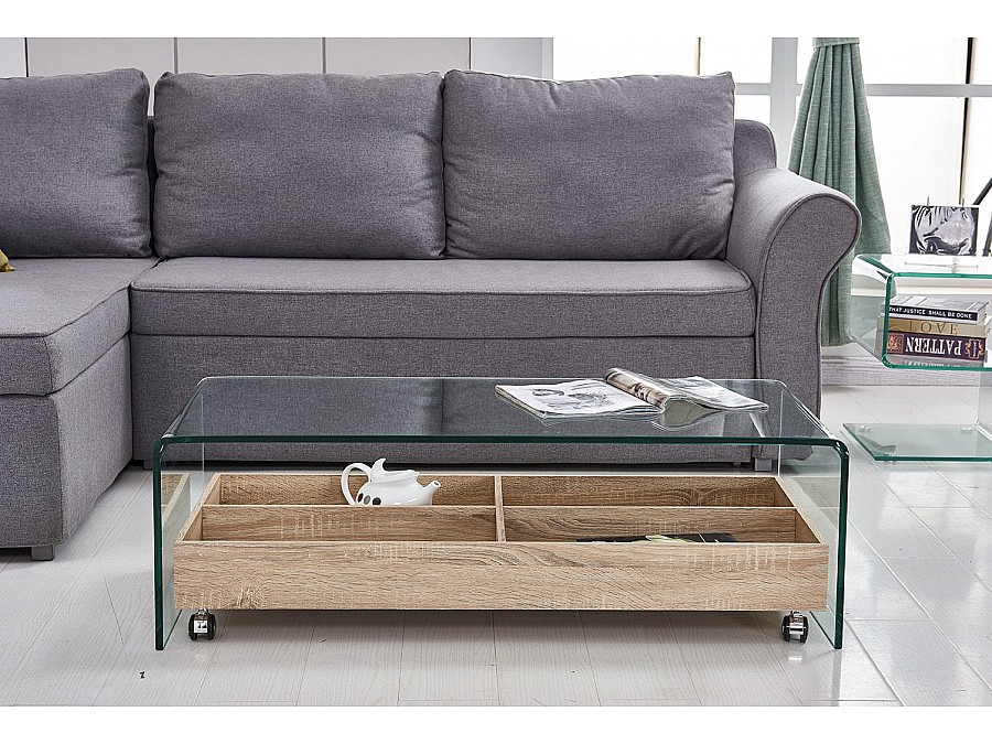 Стол журнальный F-GW606 прозрачный