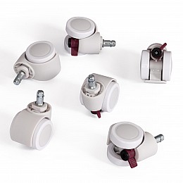 Набор серых роликов ПУ с отключ. блокировкой, 6 штук, D11