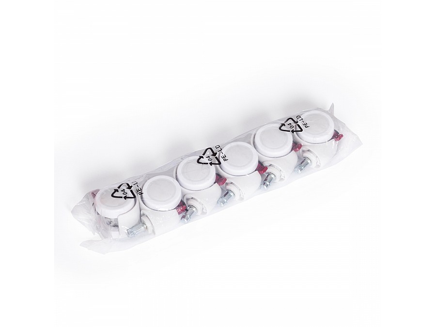 Набор серых роликов ПУ с отключ. блокировкой, 6 штук, D11