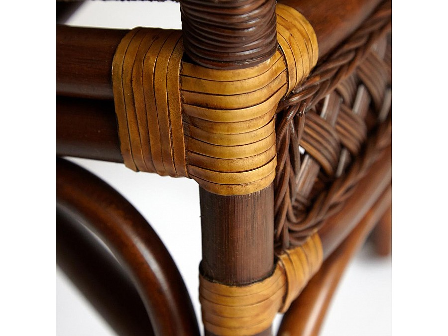 Комплект террасный ANDREA (стол кофейный со стеклом + 2 кресла + подушки)