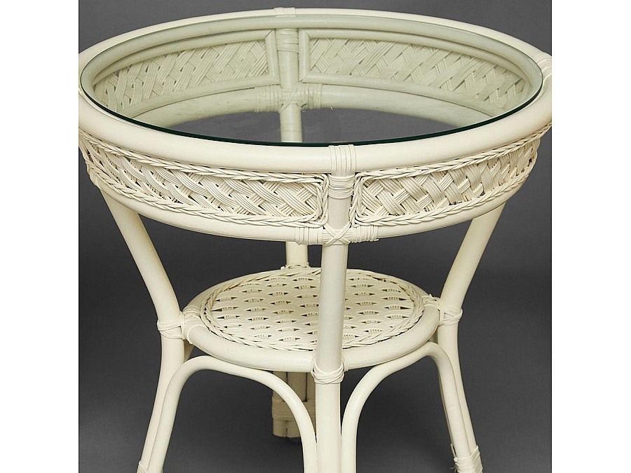 Комплект террасный ANDREA (стол кофейный со стеклом + 2 кресла + подушки)