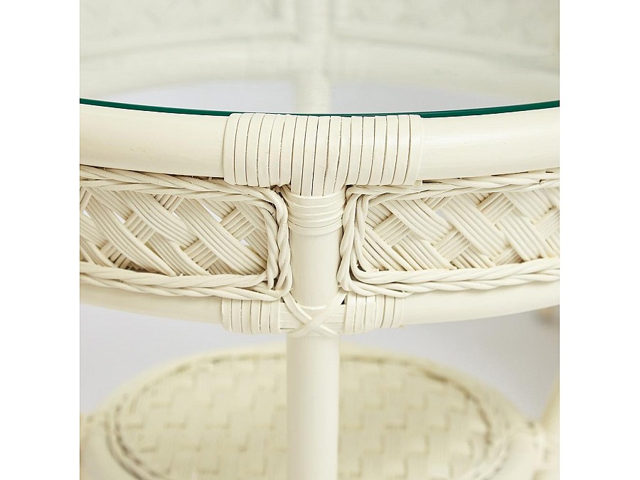 Комплект террасный ANDREA (стол кофейный со стеклом + 2 кресла + подушки)