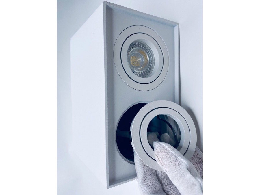 507-2SM-GU10-Wh Светильник накладной квадратный белый