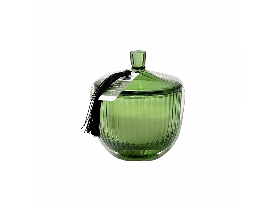 Ароматическая свеча SMOKED WOOD & MAPLE в стекле, Д95 Ш95 В112