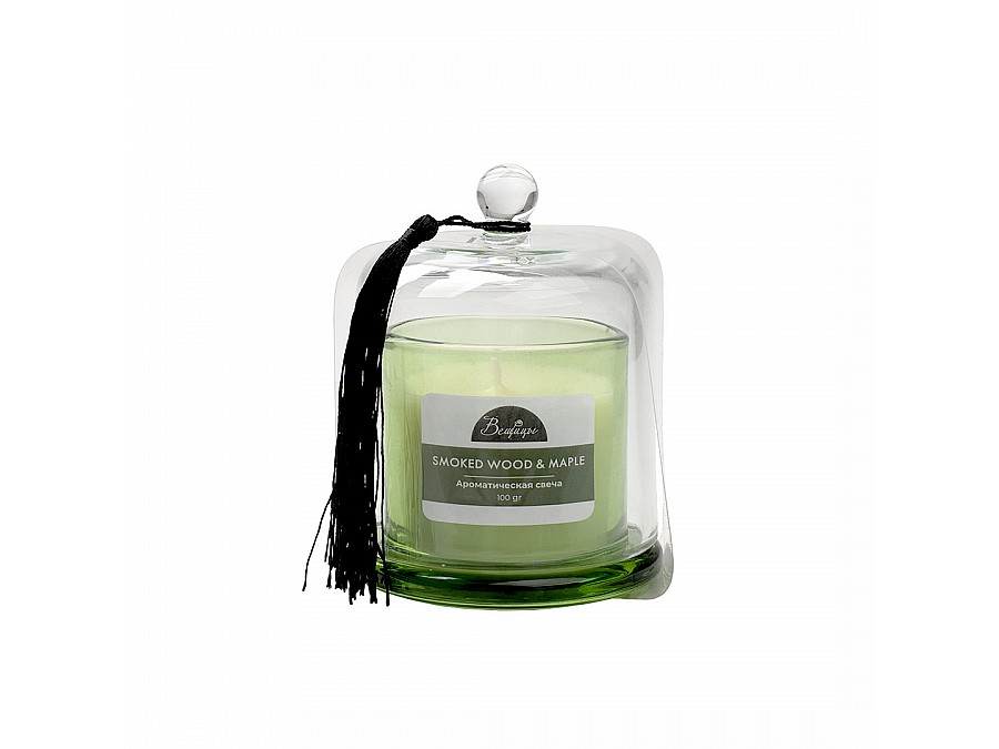 Ароматическая свеча SMOKED WOOD & MAPLE в стекле, Д83 Ш83 В110