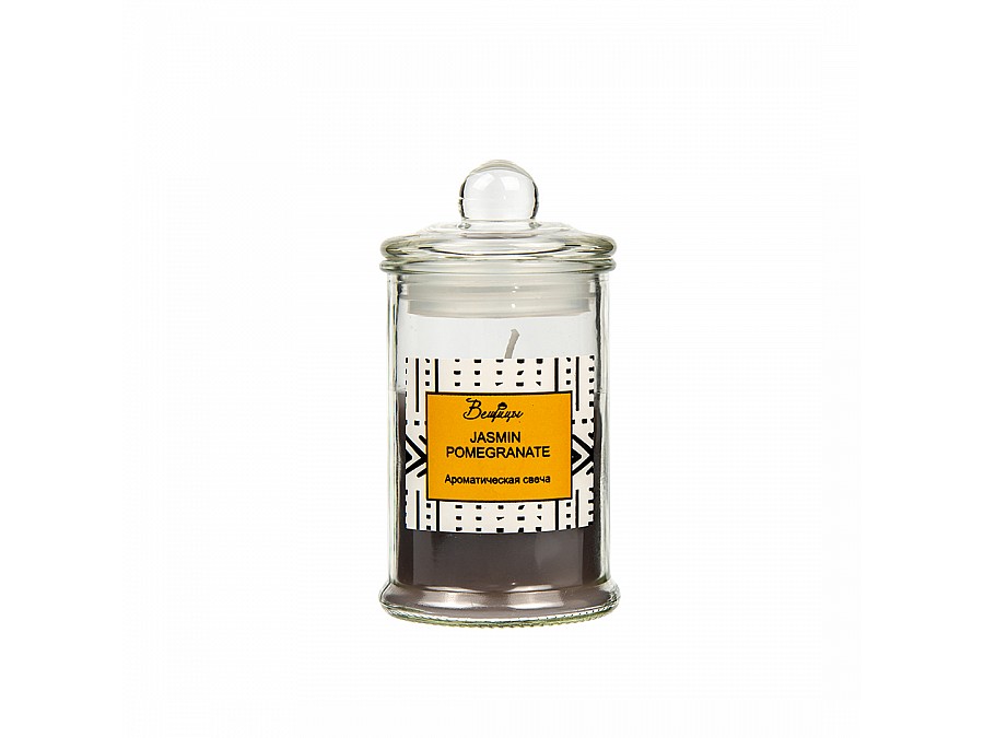 Ароматическая свеча JASMINE POMEGRANATE в стекле, Д60 Ш60 В110