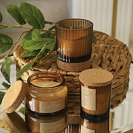 Ароматическая свеча MANGO & PEACH в стекле, Д70 Ш70 В78