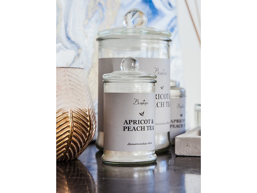 Ароматическая свеча APRICOT & PEACH, Д60 Ш60 В110