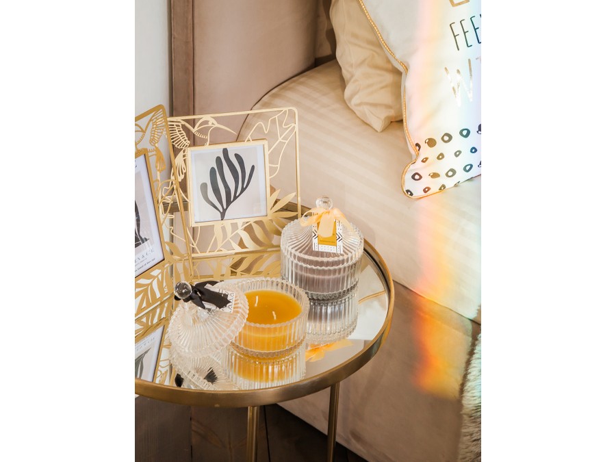 Ароматическая свеча BUTTER CAKE & VANILLA в стекле, Д105 Ш105 В120