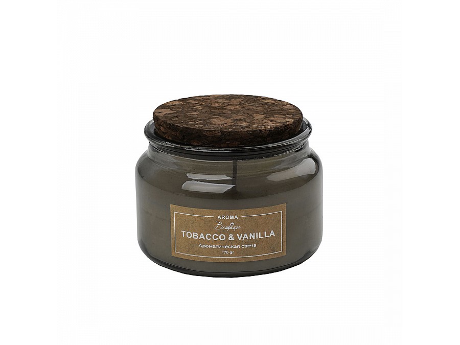 Ароматическая свеча TOBACCO & VANILLA в стекле, Д100 Ш100 В65
