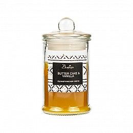 Ароматическая свеча BUTTER CAKE & VANILLA в стекле, Д60 Ш60 В110