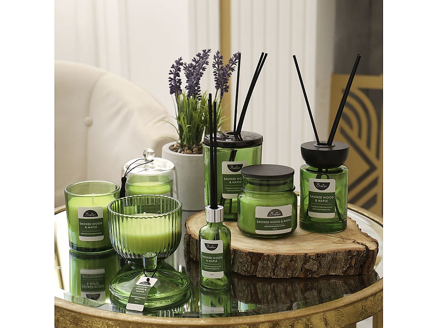 Парфюмированный аромадиффузор SMOKED WOOD & MAPLE 50 мл., Д35 Ш35 В260