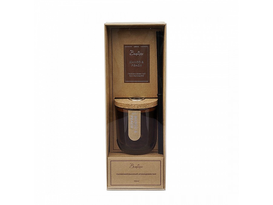 Парфюмированный аромадиффузор MANGO & PEACH, 100 мл., Д70 Ш70 В267
