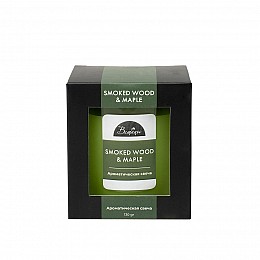 Ароматическая свеча SMOKED WOOD & MAPLE в стекле, Д70 Ш70 В78