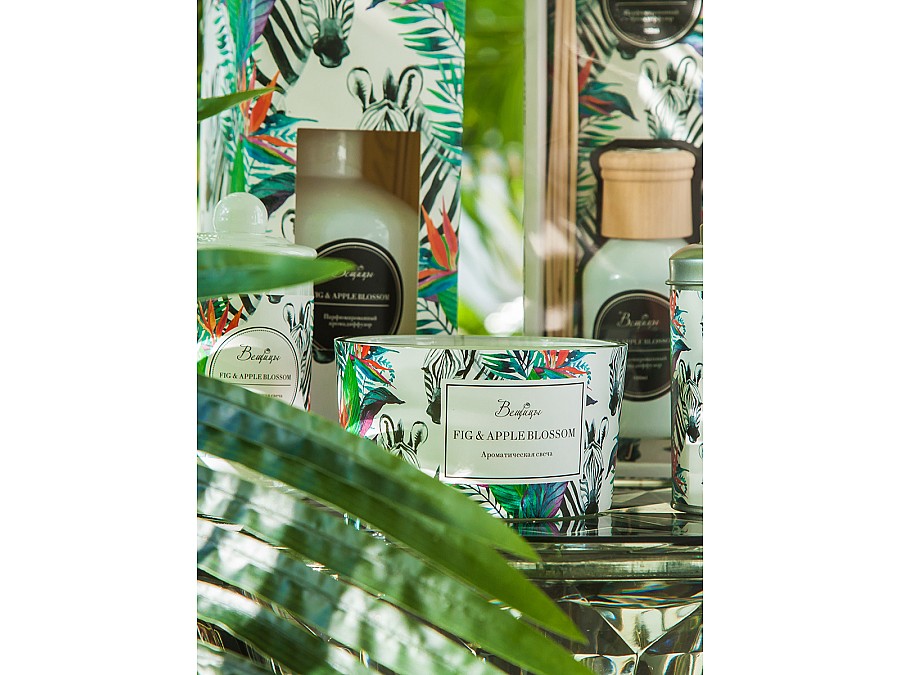 Ароматическая свеча FIG & APPLE BLOSSOM в стекле, Д107 Ш107 В60