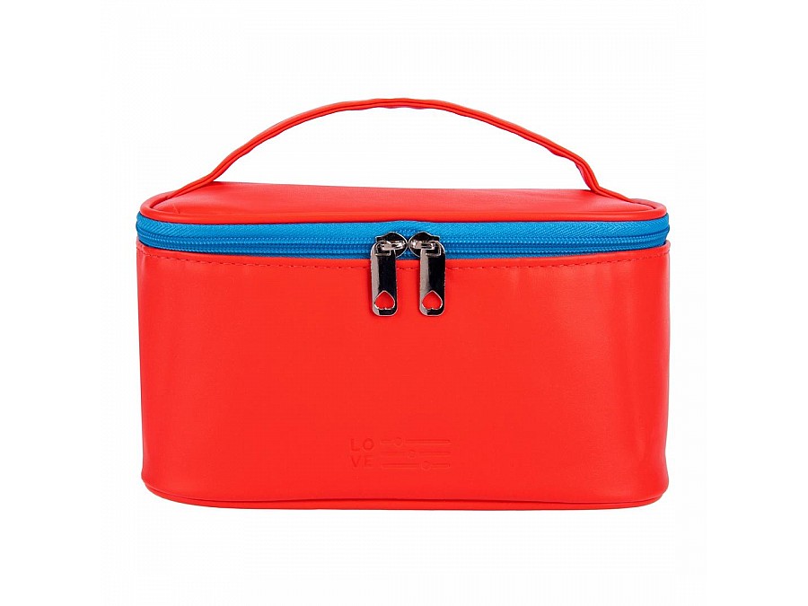 Косметичка Д220 Ш140 В120, алый, синий