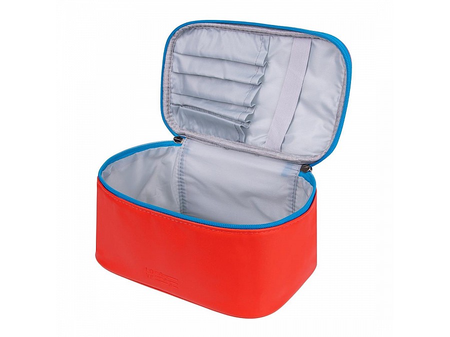 Косметичка Д220 Ш140 В120, алый, синий
