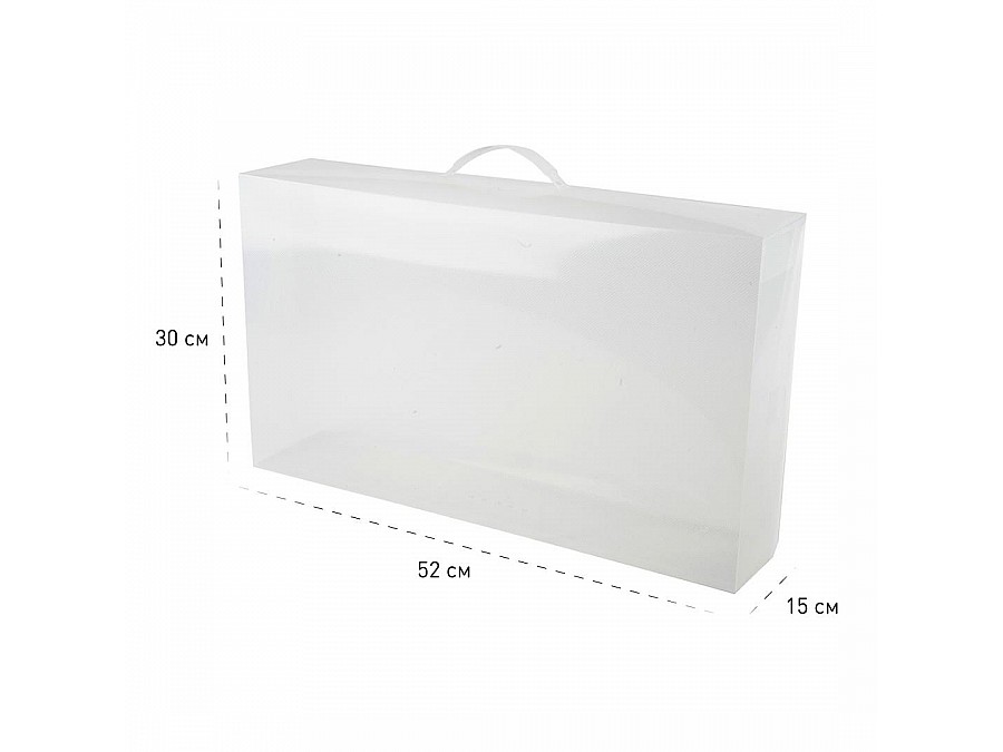 Короб для обуви, Д520 Ш115 В300, прозрачный