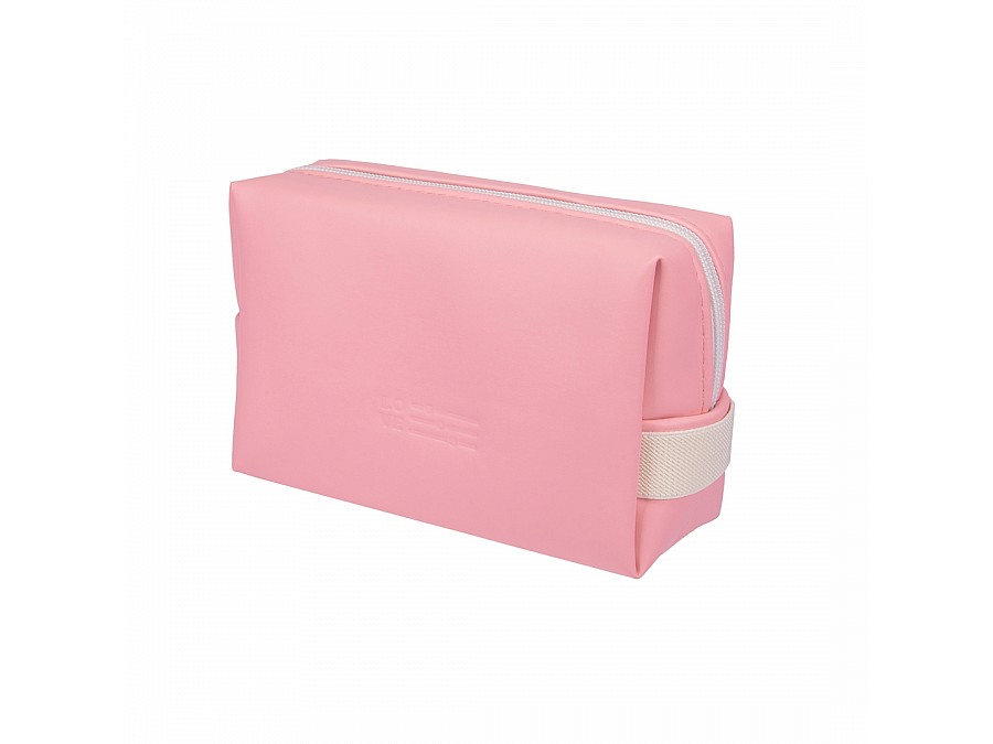 Косметичка Д165 Ш70 В110, бледно-розовый, белый