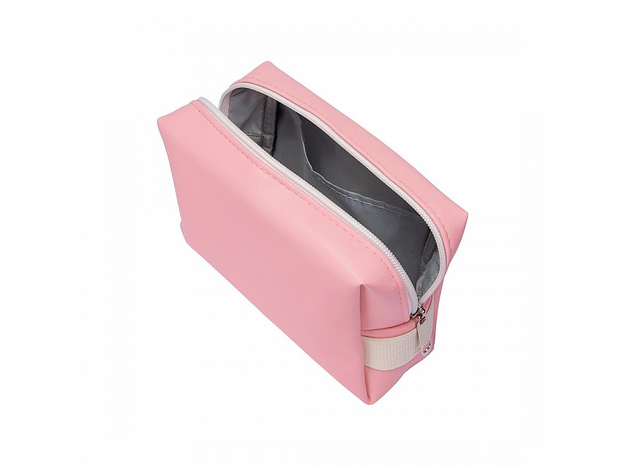 Косметичка Д165 Ш70 В110, бледно-розовый, белый