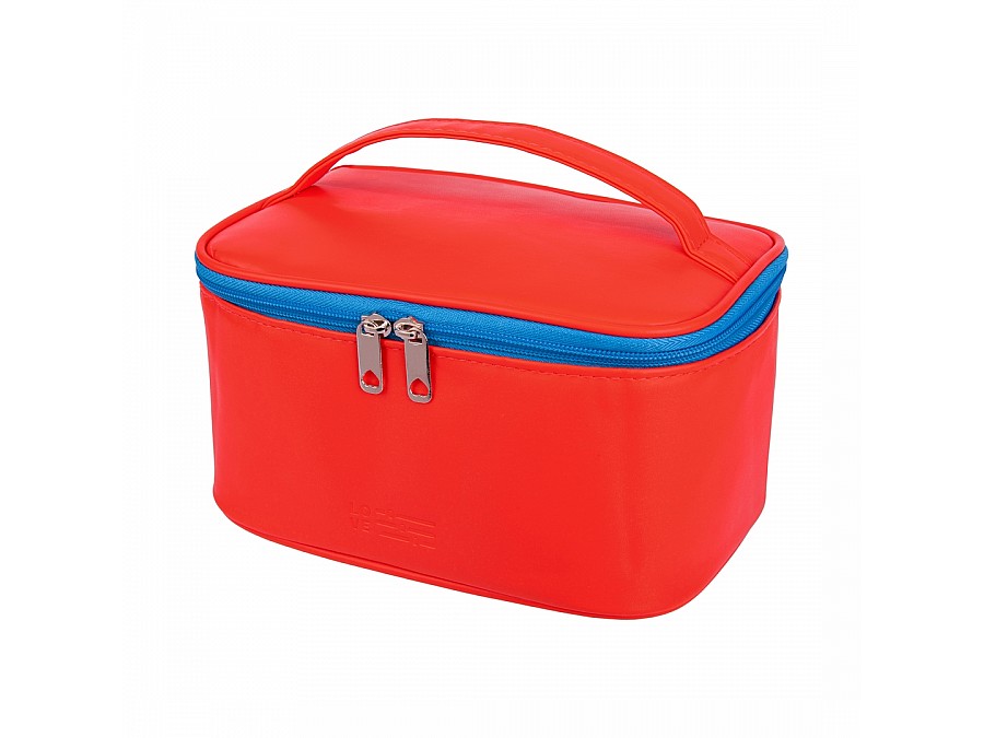 Косметичка Д220 Ш140 В120, алый, синий