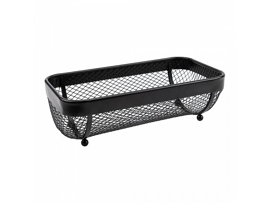 Корзина для фруктов прямоугольная, черный матовый