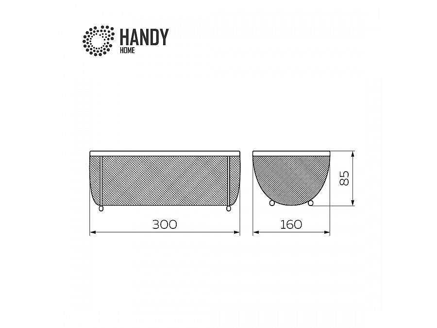 Корзина для фруктов прямоугольная, черный матовый