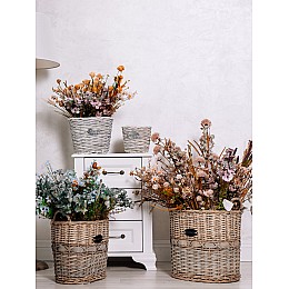 Искусственный цветок Гречишник полевой, В550, бежевый