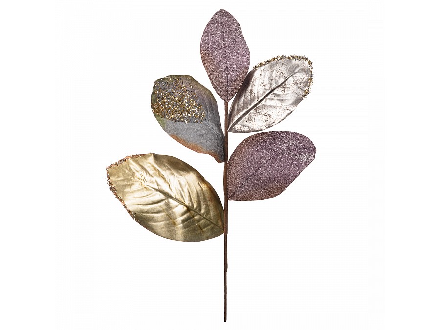 Искусственное растение, металлический пурпур, В 580 мм
