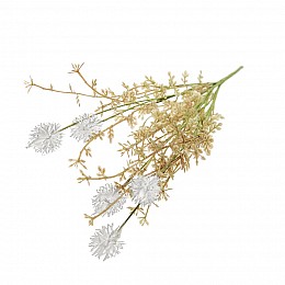 Искусственный цветок Клевер, В500, светло-голубой