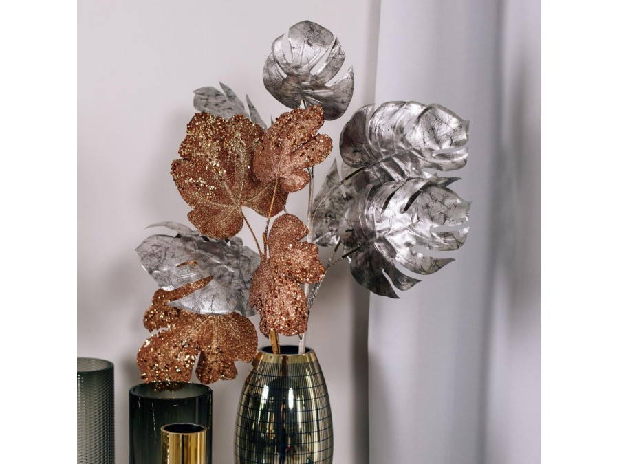 Искусственное растение Монстера, темно-серебристый, В 660 мм