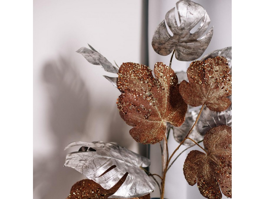 Искусственное растение Монстера, темно-серебристый, В 660 мм