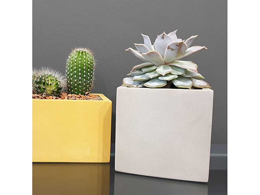 Кашпо Квадро, 0,6л., серый